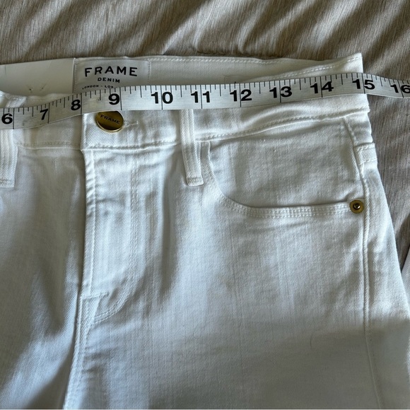 Frame Denim Women's 24 Crisp White Skinny Normcore Jeans - Picture 8 of 10